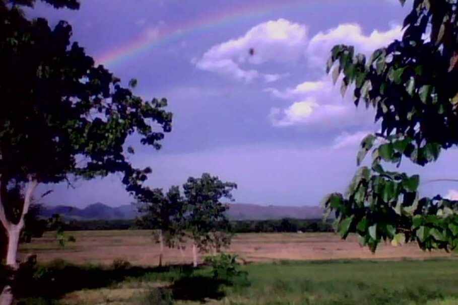 Serene province landscape under a cloudy sky