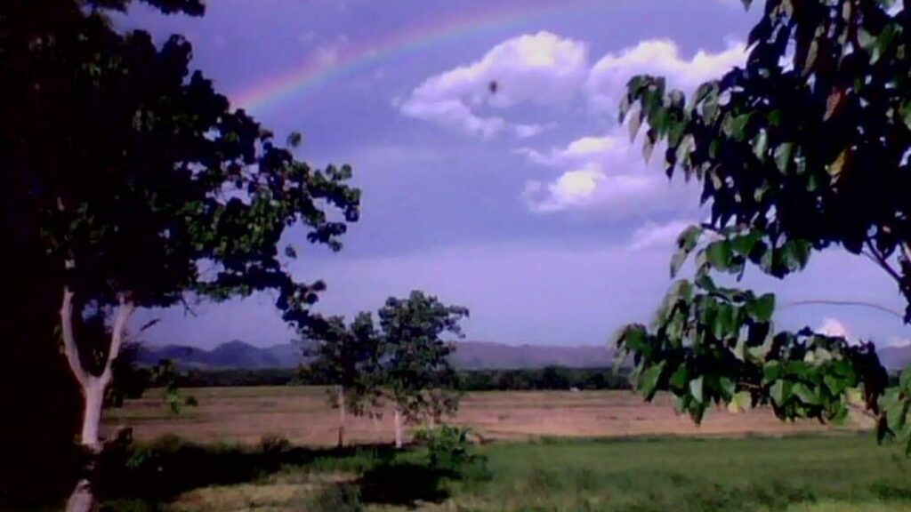 Serene province landscape under a cloudy sky