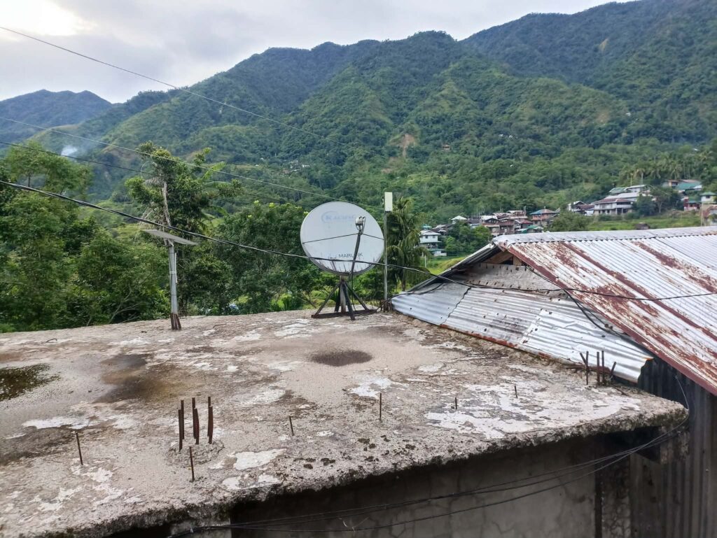 Free WiFi internet equipment at a barangay hall in a rural community in the Philippines